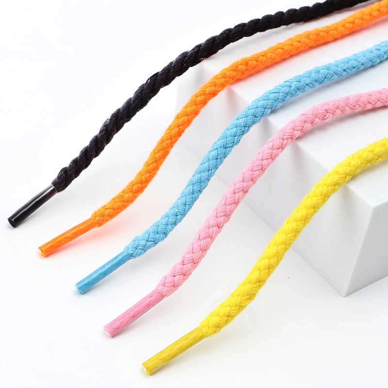

2023New Linen Shoelaces Cotton Shoe laces 7mm Bold Round Shoelace for Sneakers AF1/AJ Boot Board Casual Canvas Shoes Shoestrings