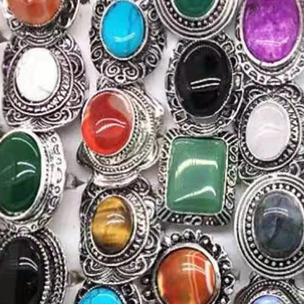 New 20pcs Vintage Adjustable Natural Stone Tibet Silver plated Rings High Quality Fashion Jewelry Wholesale звенеть
New 20pcs Vintage Adjustable Natural Stone Tibet Silver plated Rings High Quality Fashion Jewelry Wholesale звенеть