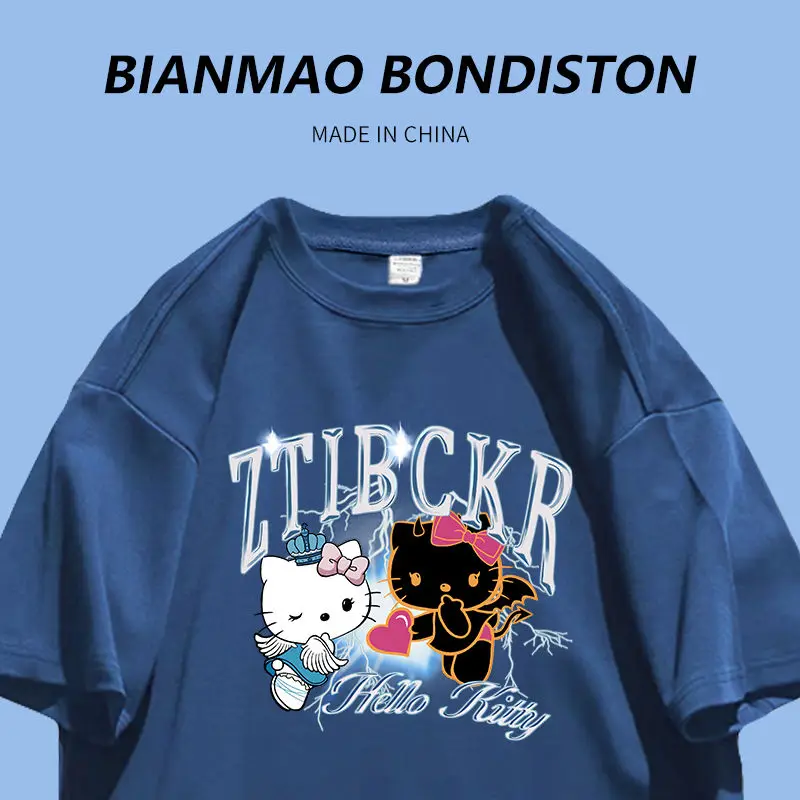 Sanrio Hellokitty Summer New College Style All Match Short Sleeve T-Shirt Boudoir Outfit Trend Lazy Style Short Style T-Shirt
Sanrio Hellokitty Summer New College Style All Match Short Sleeve T-Shirt Boudoir Outfit Trend Lazy Style Short Style T-Shirt