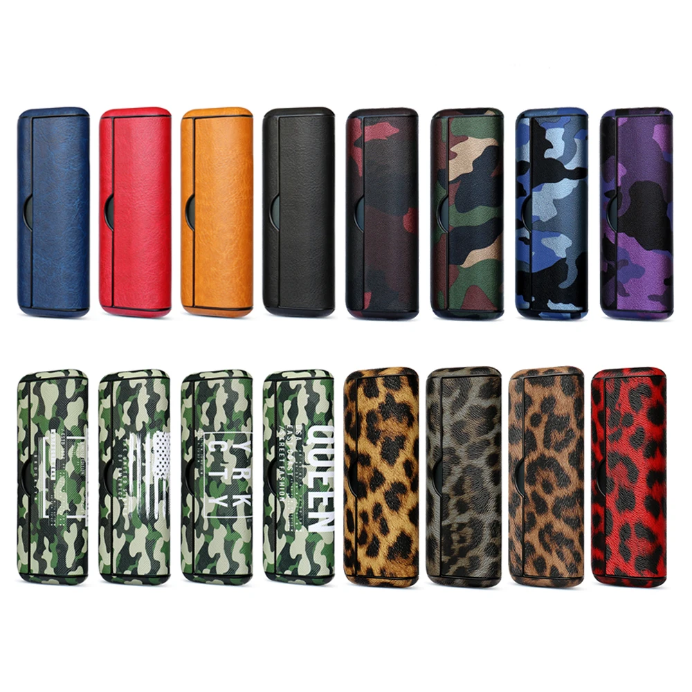 

21 Colors Leather Cover for IQOS Iluma Prime Case Bag Holder Pouch Leopard Camouflage Lichee Style Protective Accessories