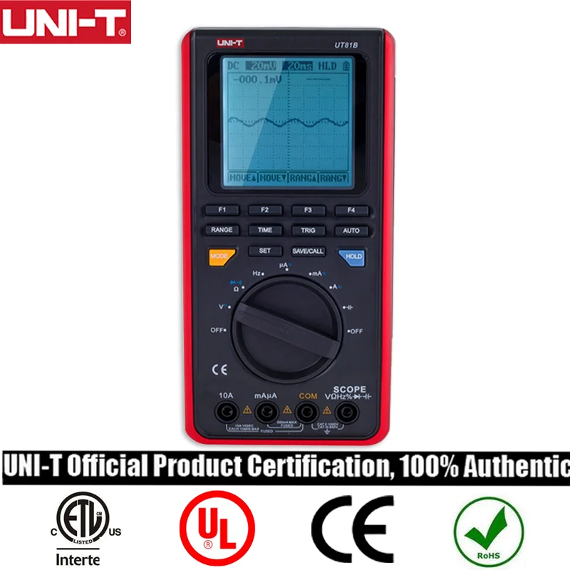 UNI-T series tools UT81C/UT81B oscilloscope digital multimeter mini oscilloscope input high sensitivity diode USB interface
UNI-T series tools UT81C/UT81B oscilloscope digital multimeter mini oscilloscope input high sensitivity diode USB interface
