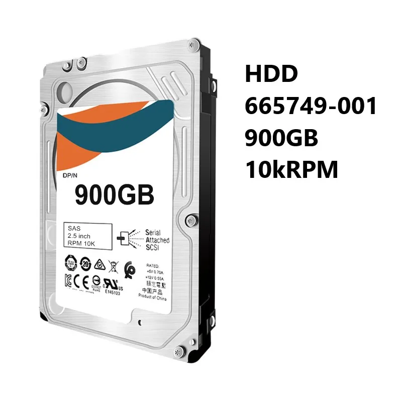 

NEW HDD 665749-001 900GB 10kRPM 2.5in SFF SAS-6Gbps Hot-Swap 3PAR Hard Drive for H+P-E-EVA P6000 Series and M6625 Enclosures