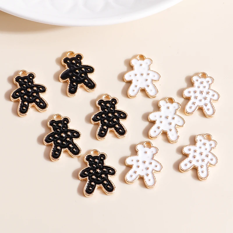 10pcs 16*20mm Cartoon Enamel Mini White Black Bear Charms for Jewelry Making DIY Earrings Necklaces Pendants
10pcs 16*20mm Cartoon Enamel Mini White Black Bear Charms for Jewelry Making DIY Earrings Necklaces Pendants