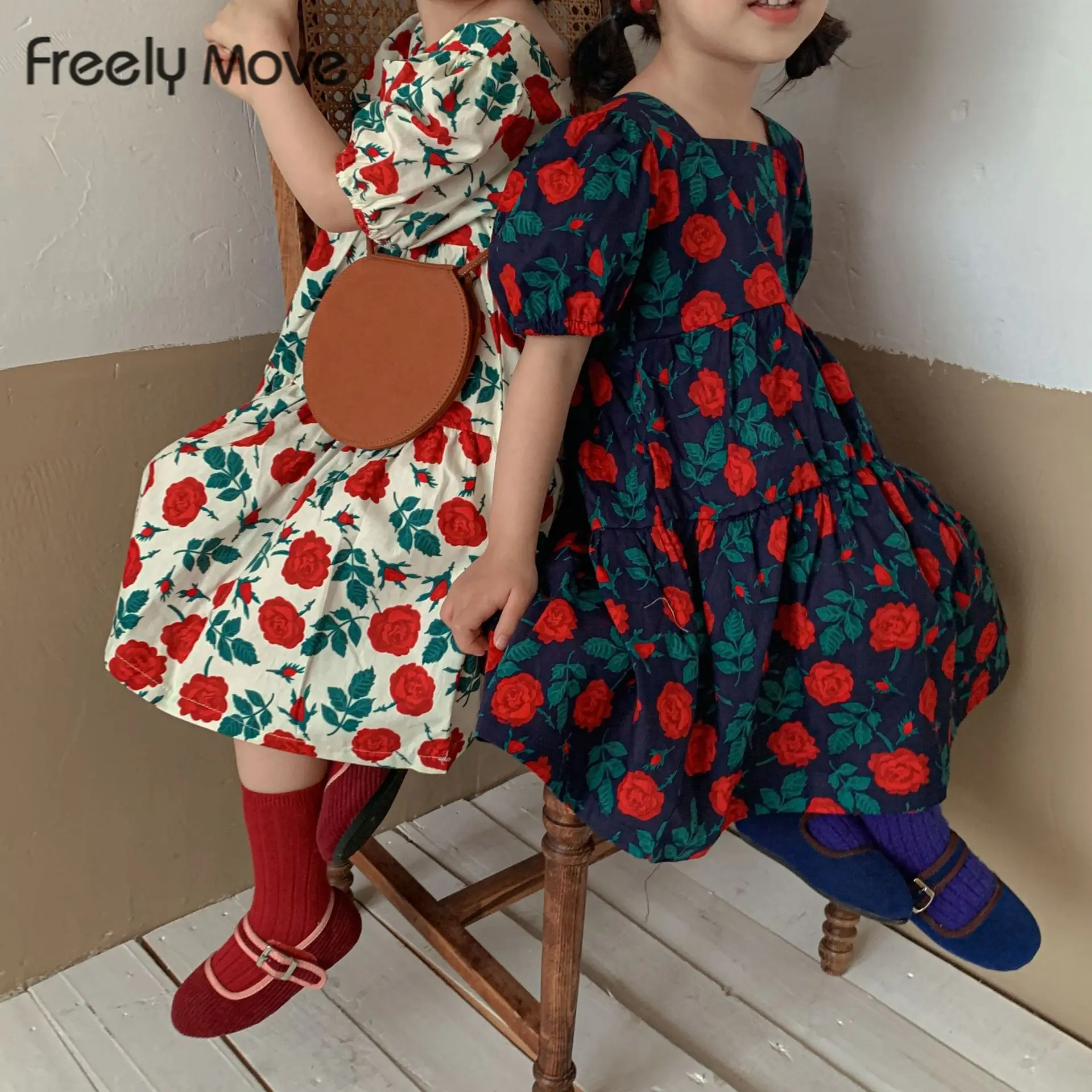 Freely Move Summer Girls Dress Flower Dress New Temperament Short-Sleeved Princess Floral Dresss Baby Kids Children'S Clothing
Freely Move Summer Girls Dress Flower Dress New Temperament Short-Sleeved Princess Floral Dresss Baby Kids Children'S Clothing