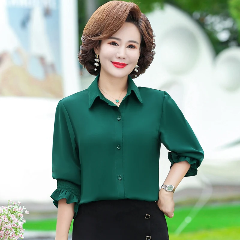 New Shirts Tops Korean Style Women Blouses Office Lady Chiffon Shirts Elegant Lapel Long Sleeve Woman Tops Blusas
New Shirts Tops Korean Style Women Blouses Office Lady Chiffon Shirts Elegant Lapel Long Sleeve Woman Tops Blusas
