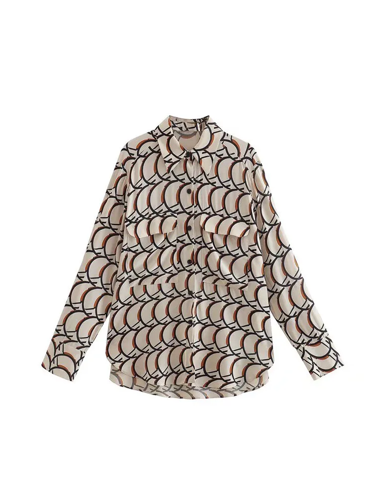 2022 Summer Women Vintage Shirts Blouses Tops Print Long Sleeve Loose Satin Female Fashion Street tOP Smock Blusas Clothes
2022 Summer Women Vintage Shirts Blouses Tops Print Long Sleeve Loose Satin Female Fashion Street tOP Smock Blusas Clothes