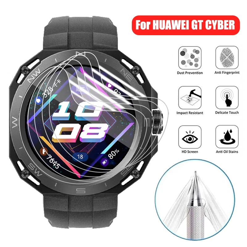 Soft TPU Hydrogel Films For HUAWEI GT CYBER Smartwatch Accessories Full Cover Clear Screen Protector Not Tempered Glass 
Soft TPU Hydrogel Films For HUAWEI GT CYBER Smartwatch Accessories Full Cover Clear Screen Protector Not Tempered Glass
