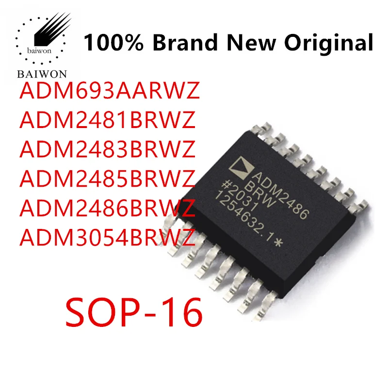 100% Оригинальные интегральные микросхемы ADM2483BRWZ/BRW 2481 2485 2486 3054 AARWZ AARW SOP16 цифровой чип изолятора
100% Оригинальные интегральные микросхемы ADM2483BRWZ/BRW 2481 2485 2486 3054 AARWZ AARW SOP16 цифровой чип изолятора