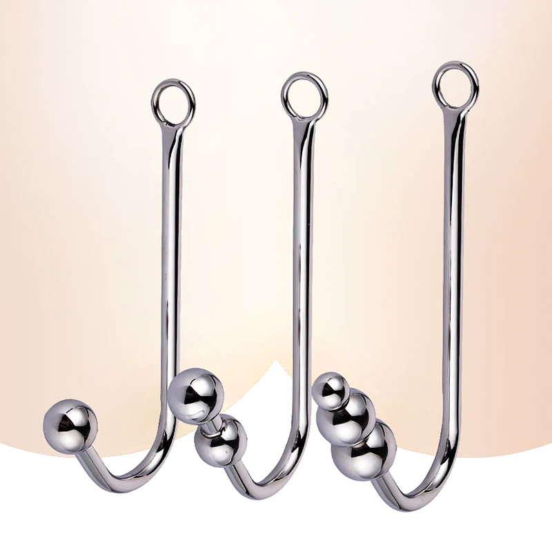 

Anal Hook Stainless Steel Sex Toys for Man Metal Butt Hook Dilator Prostate Massager Chastity Device Anal BDSM Gay Fetish Toys