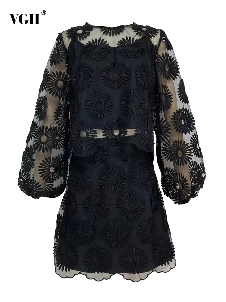 VGH Vintage Solid Women's Suit Round Neck Long Sleeve Loose Tops High Waist Mini Skirt Female Patchwork Embroidery Sets 2022 New
VGH Vintage Solid Women's Suit Round Neck Long Sleeve Loose Tops High Waist Mini Skirt Female Patchwork Embroidery Sets 2022 New