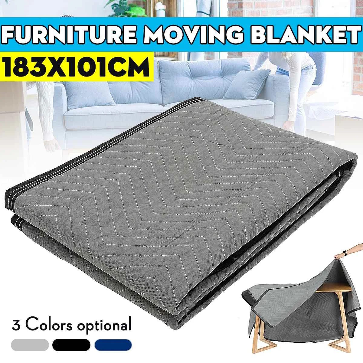 Multi-functional 183cm x 101cm Moving Packing Blankets Furniture Protective Pad Wear-resisting High Tensile Strength Blankets
Multi-functional 183cm x 101cm Moving Packing Blankets Furniture Protective Pad Wear-resisting High Tensile Strength Blankets