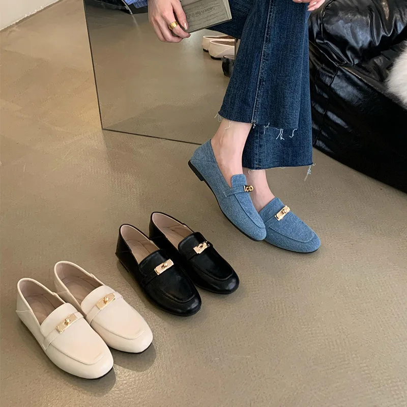 French Vintage Lefu Shoes Women's Spring and Autumn Square Head Lock Buckle Soft Leather Single Shoes Casual Flat Shoes
French Vintage Lefu Shoes Women's Spring and Autumn Square Head Lock Buckle Soft Leather Single Shoes Casual Flat Shoes