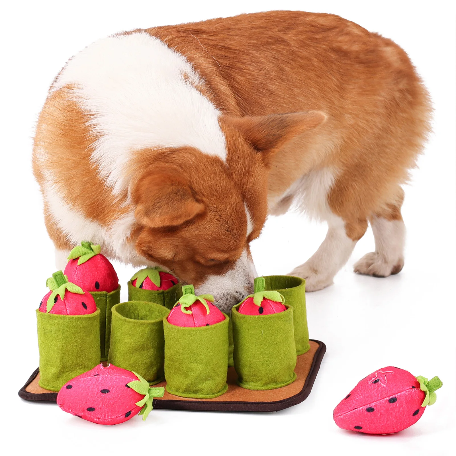 Pet Dog Snuffle Mat Nose Smell Training Sniffing Pad Slow Feeding Bowl Food Dispenser Relieve Stress Strawberry Puzzle
Pet Dog Snuffle Mat Nose Smell Training Sniffing Pad Slow Feeding Bowl Food Dispenser Relieve Stress Strawberry Puzzle