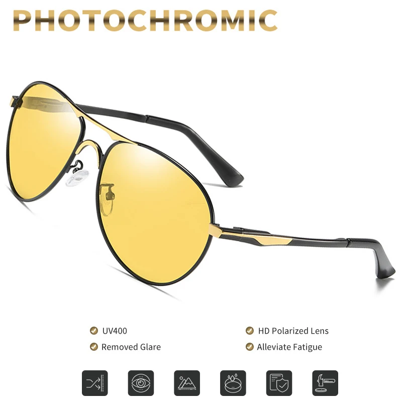 Chameleon Photochromic Sunglasses Men Anti-Blue Ray Polarized Glasses Male Day Night Vision Driving Change Color Sun Glasses
Chameleon Photochromic Sunglasses Men Anti-Blue Ray Polarized Glasses Male Day Night Vision Driving Change Color Sun Glasses