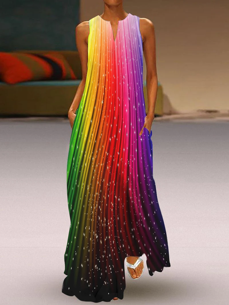 Платье-макси с длинным рукавом и V-образным вырезом
Платье-макси с длинным рукавом и V-образным вырезом