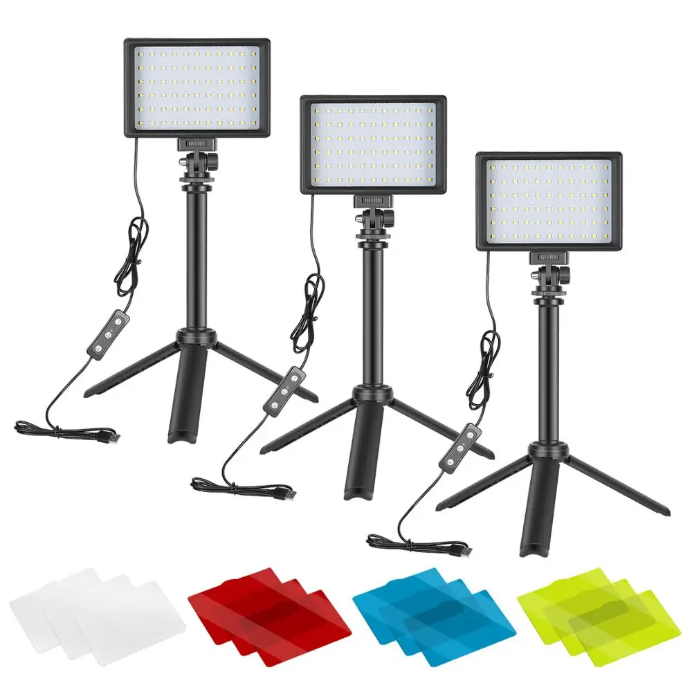 Neewer Portable Photography Lighting Kit Dimmable USB 66 LED Video Light, Mini Tripod Stand For Table Top/Low Angle Photo Video
Neewer Portable Photography Lighting Kit Dimmable USB 66 LED Video Light, Mini Tripod Stand For Table Top/Low Angle Photo Video