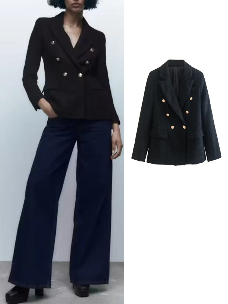 KJMYYX Autumn Winter Women Office Texture Blazer Coats 2022 New Double Breasted Long Sleeve Jacket Female Fashion Outerwear
KJMYYX Autumn Winter Women Office Texture Blazer Coats 2022 New Double Breasted Long Sleeve Jacket Female Fashion Outerwear