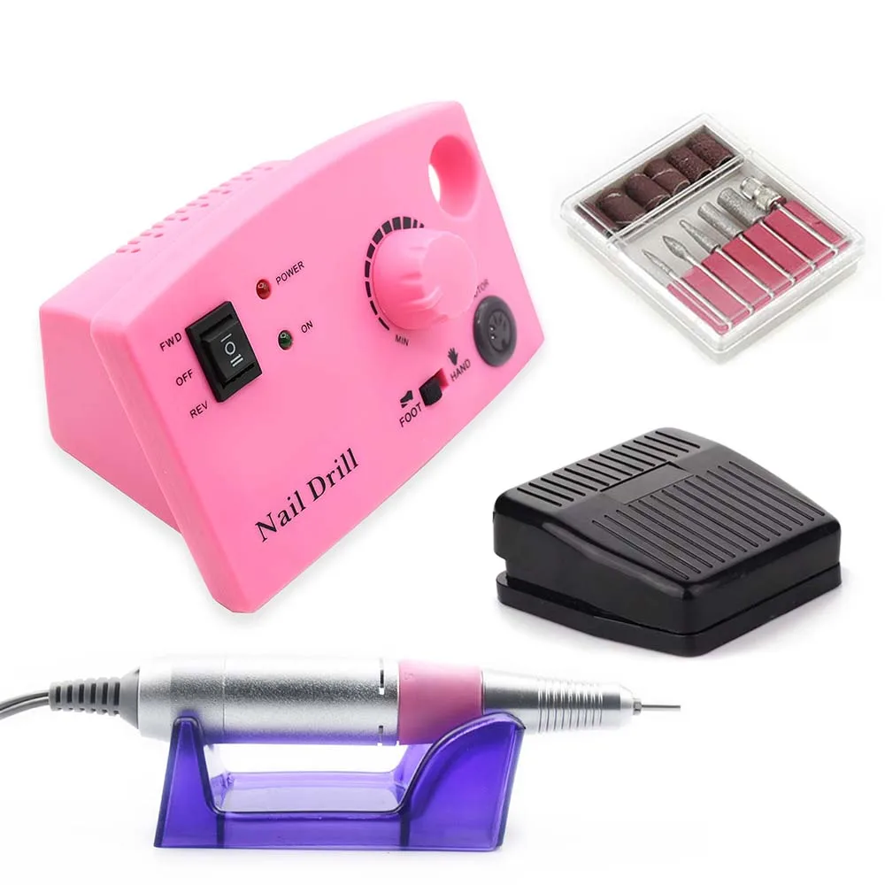 

3 Color 35000RPM Electric Nail Drill Machine Manicure Pedicure Professional Nail Lathe Low Noise Cutters Nail File Kit