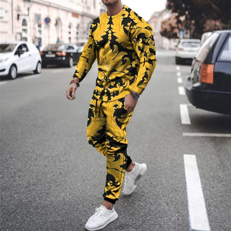 Men's Street Wear Tracksuit Fashion Men's Sportswear Suit Luxury Retro 3D Printing Round Neck 2-piece Sweater Jogging Pants Suit
Men's Street Wear Tracksuit Fashion Men's Sportswear Suit Luxury Retro 3D Printing Round Neck 2-piece Sweater Jogging Pants Suit