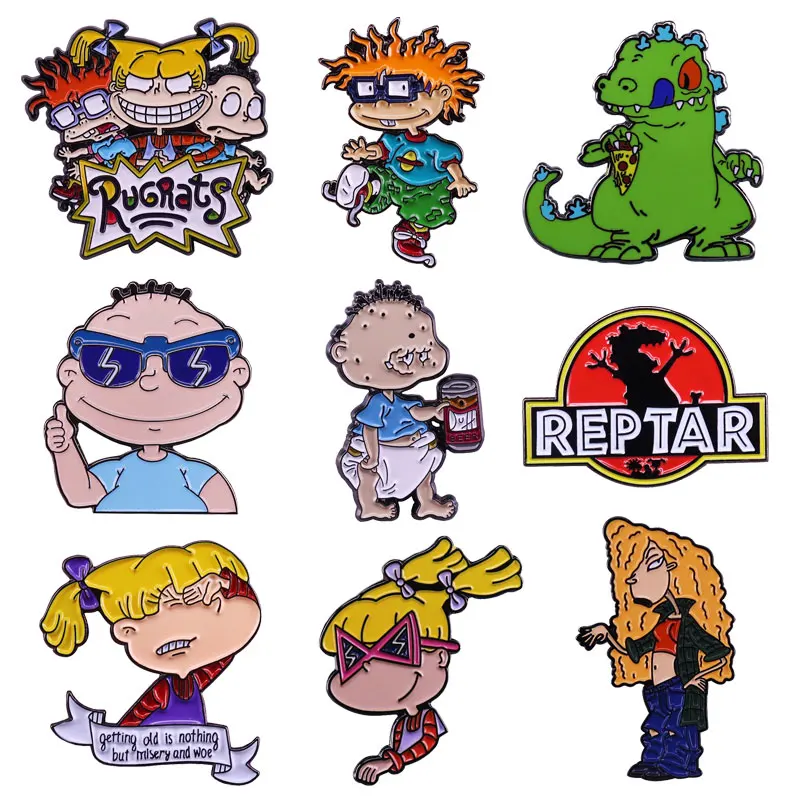 Cute Rugrat Dinosaur Hard Enamel Pins Anime Games Brooches Lapel Badges Backpack Collar Fashion Jewelry Gifts For Kids Friend
Cute Rugrat Dinosaur Hard Enamel Pins Anime Games Brooches Lapel Badges Backpack Collar Fashion Jewelry Gifts For Kids Friend