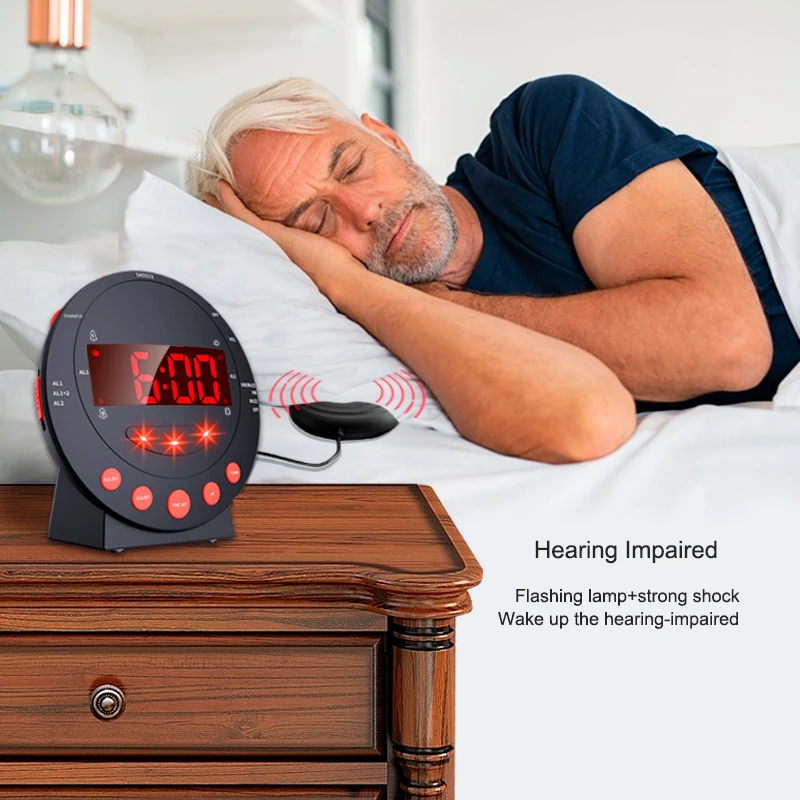 Super Shaker Alarm Clock Digital Table Clock Deaf Mute Elderly Strong Vibrating Clock Hearing Impairment Light Desk Clock
Super Shaker Alarm Clock Digital Table Clock Deaf Mute Elderly Strong Vibrating Clock Hearing Impairment Light Desk Clock
