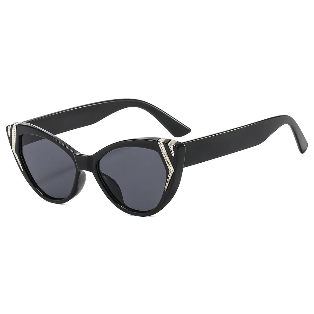 

2022 New Fashion Cat Eye Catwalk Personality Avant-garde Light Luxury Sunglasses Ins Net Red Street Shooting Sunglasses