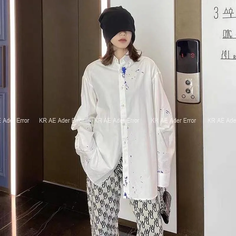 22SS Paint Ink Splash Print ADER ERROR T Shirt Long Sleeves Men Women EU Size 100% Cotton ADER Shirts Streetwear Summer Techwear
22SS Paint Ink Splash Print ADER ERROR T Shirt Long Sleeves Men Women EU Size 100% Cotton ADER Shirts Streetwear Summer Techwear