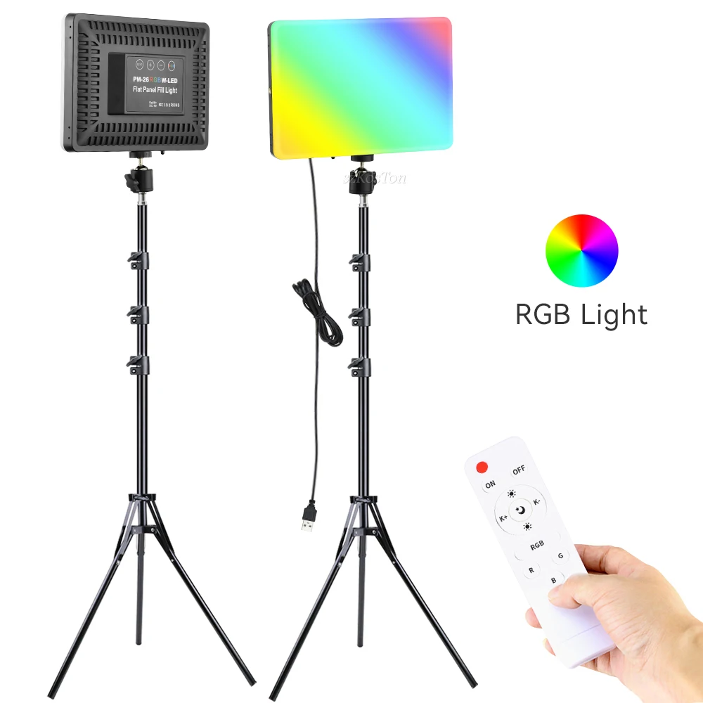 RGB LED Video Light Photography Fill Lighting Panel 3000-6500K 1500LM Photo Studio Lamp For Youbute Game Vlog Live Streaming
RGB LED Video Light Photography Fill Lighting Panel 3000-6500K 1500LM Photo Studio Lamp For Youbute Game Vlog Live Streaming