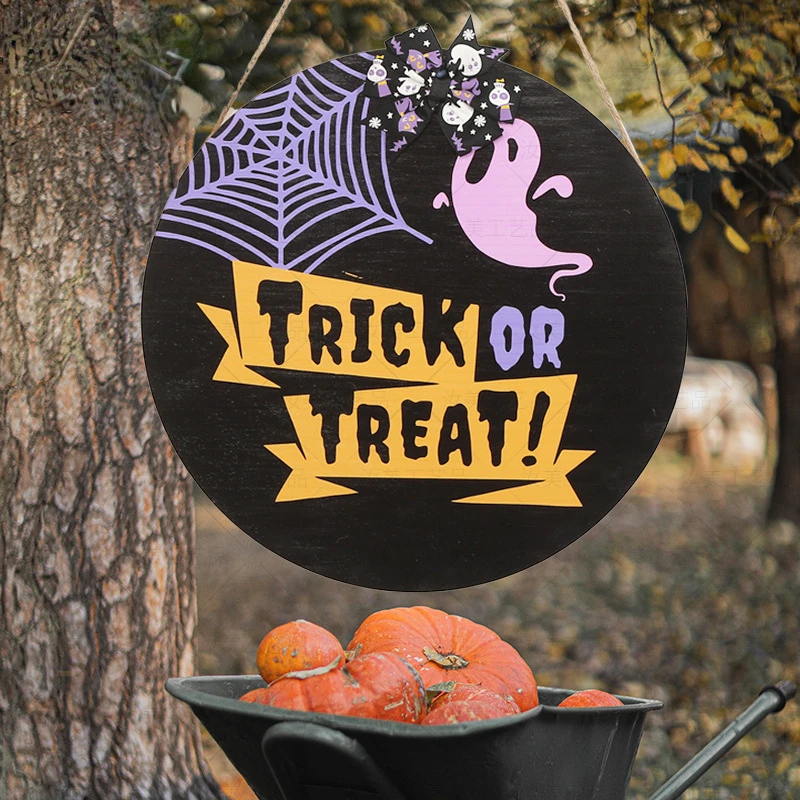 Halloween Wood Hanging Sign,Happy Halloween Party Front Door Decor,Trick or Treat Wall Art Hanging for Home Halloween Decorats
Halloween Wood Hanging Sign,Happy Halloween Party Front Door Decor,Trick or Treat Wall Art Hanging for Home Halloween Decorats