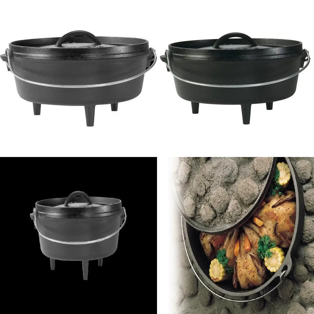Fantastic Durable Quart Cast Iron Camp Dutch Oven with Sturdy Lid for Open Fireplaces, Campfires and Cooking - L10C03
Fantastic Durable Quart Cast Iron Camp Dutch Oven with Sturdy Lid for Open Fireplaces, Campfires and Cooking - L10C03