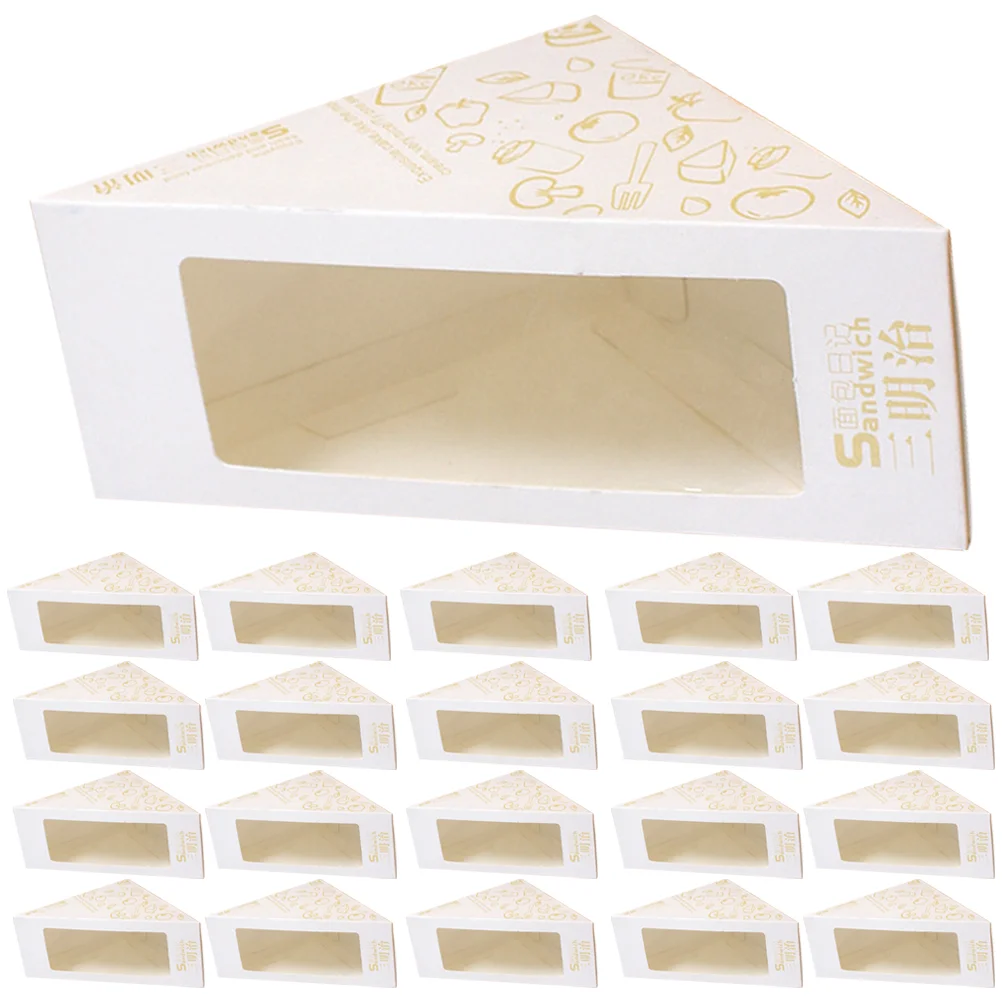 50pcs With Window Triangle Breakfast Individual Sandwich Holder Packing Containers Sandwich Container Cake Carrying Container
50pcs With Window Triangle Breakfast Individual Sandwich Holder Packing Containers Sandwich Container Cake Carrying Container