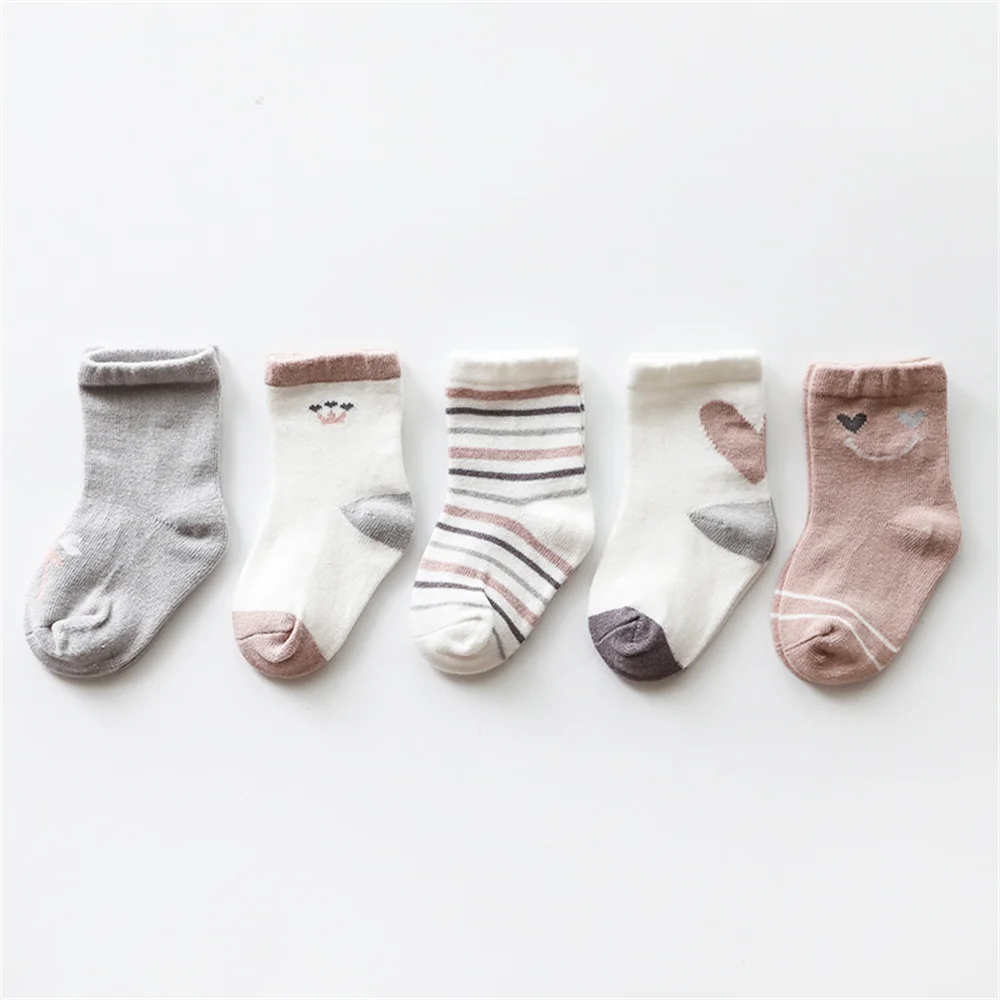 5 Pairs Cute Baby Socks Cotton Soft Breathable for Newborn Autumn Winter Kids Infant Toddler Comfortable Baby Foot Socks
5 Pairs Cute Baby Socks Cotton Soft Breathable for Newborn Autumn Winter Kids Infant Toddler Comfortable Baby Foot Socks
