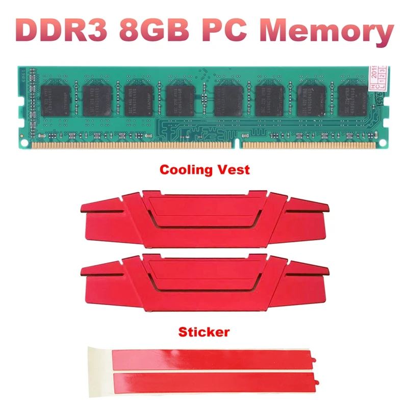 DDR3 8GB PC Memory+Cooling Vest Module RAM PC3-10600 1333Mhz DIMM Desktop Memory Ram Only For AMD
DDR3 8GB PC Memory+Cooling Vest Module RAM PC3-10600 1333Mhz DIMM Desktop Memory Ram Only For AMD