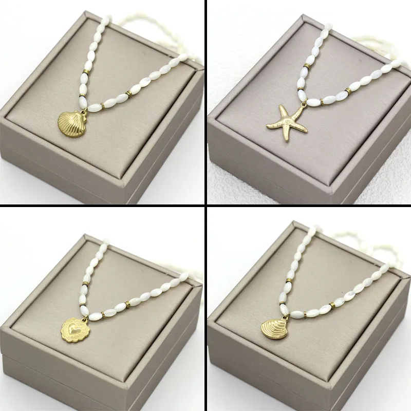 2023 New Beach Swimming Party Jewelry Horseshoe Conch Shell Beads Chain Stainless Steel Gold-plated Pendant Necklace For Women
2023 New Beach Swimming Party Jewelry Horseshoe Conch Shell Beads Chain Stainless Steel Gold-plated Pendant Necklace For Women