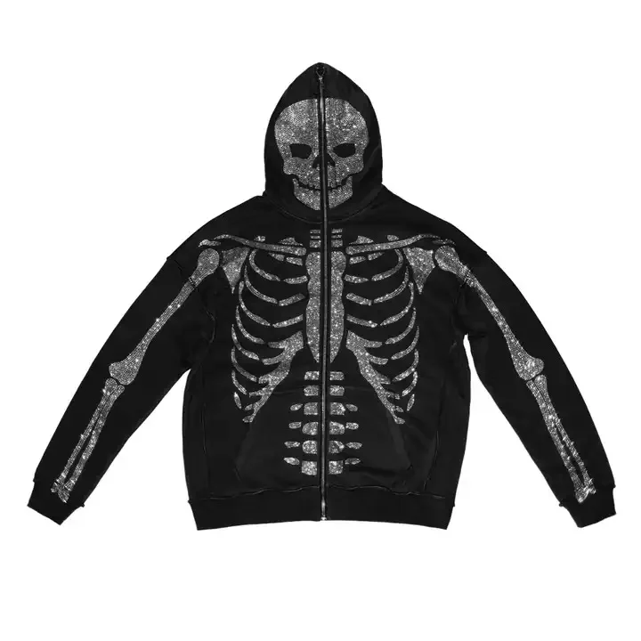 2023 new Halloween horror skull theme 3D digital printing Harajuku High Street fashion trend zippered hoodie
2023 new Halloween horror skull theme 3D digital printing Harajuku High Street fashion trend zippered hoodie