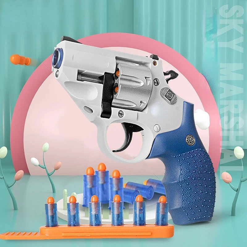 Mini Sky Marshal Revolver Launcher Soft Bullet Pistol Burst Metal Alloy Toy Gun Weapon Model Airsoft Pneumatic Pistola For Kids
Mini Sky Marshal Revolver Launcher Soft Bullet Pistol Burst Metal Alloy Toy Gun Weapon Model Airsoft Pneumatic Pistola For Kids