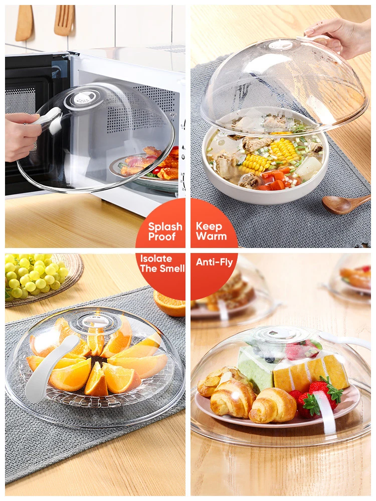 

Household Microwave Heating Cover High Temperature Resistant And Oil Splash-Proof Fresh-Keeping Hot Vegetable Cover