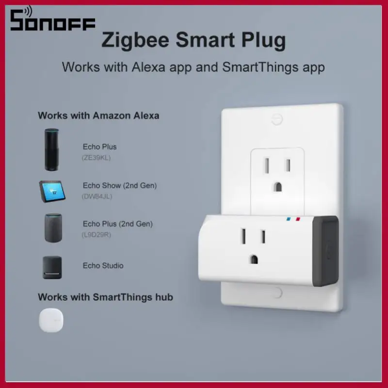 

SONOFF S31 Lite US Zigbee Smart Plug Smart Zigbee Socket Smart Home Remote Control Works With Alexa SmartThings Hub Ewelink APP