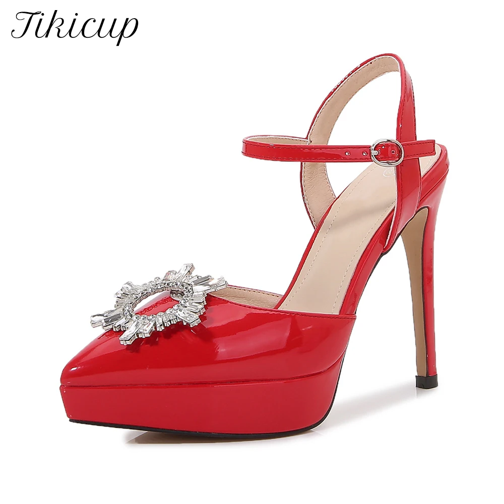 Tikicup 12cm High Heel Women Ankle Strap Platform Slingbacks Stiletto Pumps Sexy Backless Dress Shoes Black Red White Pink
Tikicup 12cm High Heel Women Ankle Strap Platform Slingbacks Stiletto Pumps Sexy Backless Dress Shoes Black Red White Pink