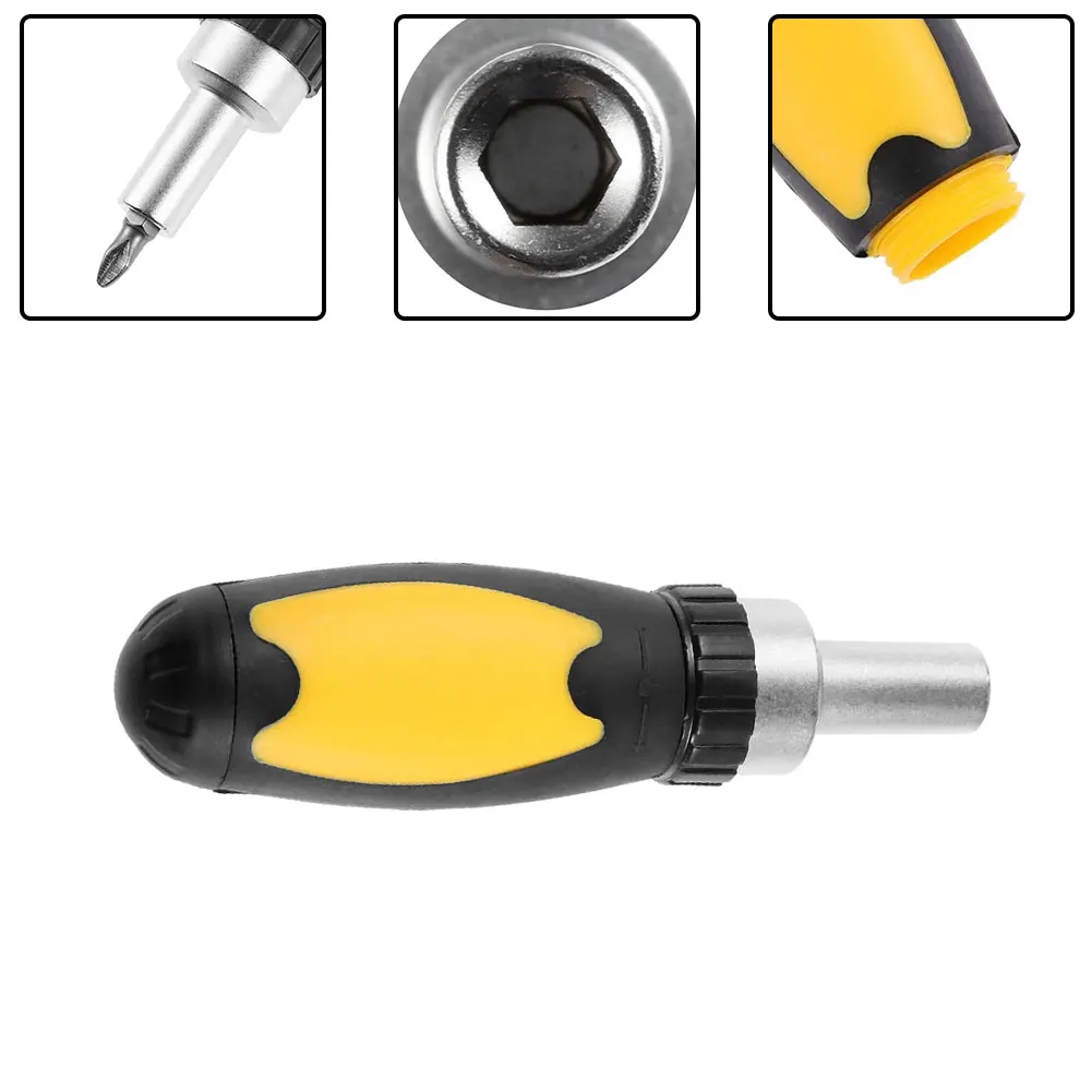 1pc Ratchet Wrench Screwdriver Ratchet Handle Screw Driver Carbon Steel 6.35mm Magnetic Design Professional Hand Tool
1pc Ratchet Wrench Screwdriver Ratchet Handle Screw Driver Carbon Steel 6.35mm Magnetic Design Professional Hand Tool