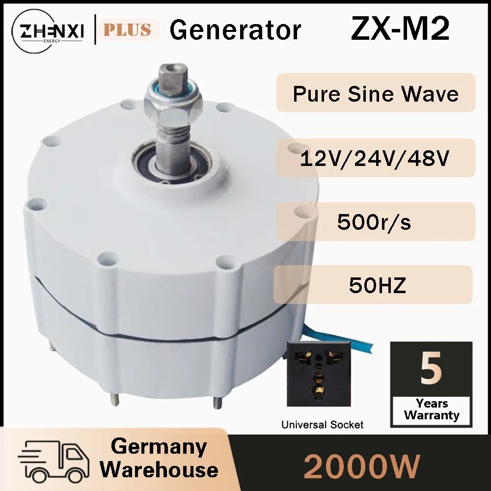 

Генератор ZHENXI 2000 Вт, в, низкая скорость, 3 фазы, генераторы без зубчатой передачи с постоянным магнитом, используются для сохранения воды и ветра