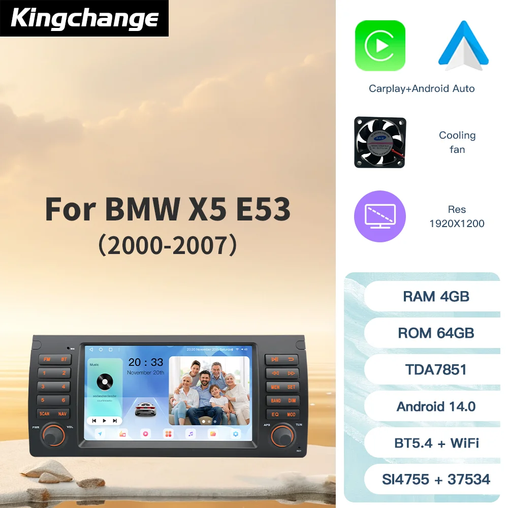 Kingchange Android 14 8 "2 Din автомобильный радиоприемник мультимедийный плеер для BMW E53 X5 1995-2003 CarPlay авто GPS навигация DSP Wi-Fi 360
Kingchange Android 14 8 "2 Din автомобильный радиоприемник мультимедийный плеер для BMW E53 X5 1995-2003 CarPlay авто GPS навигация DSP Wi-Fi 360