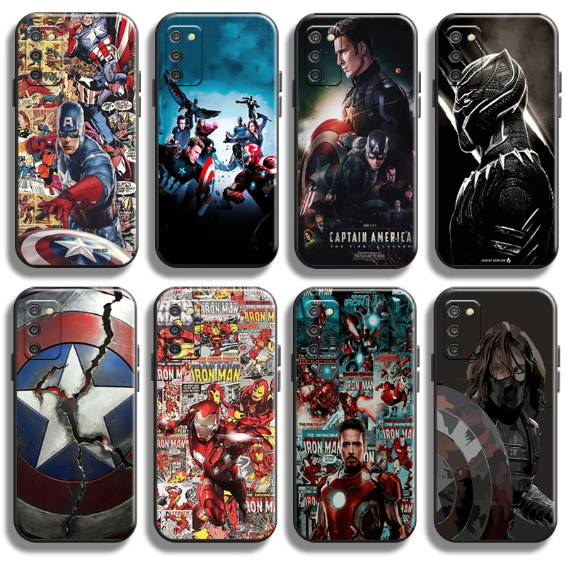 

Captain America Iron Man Winter Soldier For Samsung Galaxy A02 A02S Phone Case Funda Back Shell TPU Cases Liquid Silicon