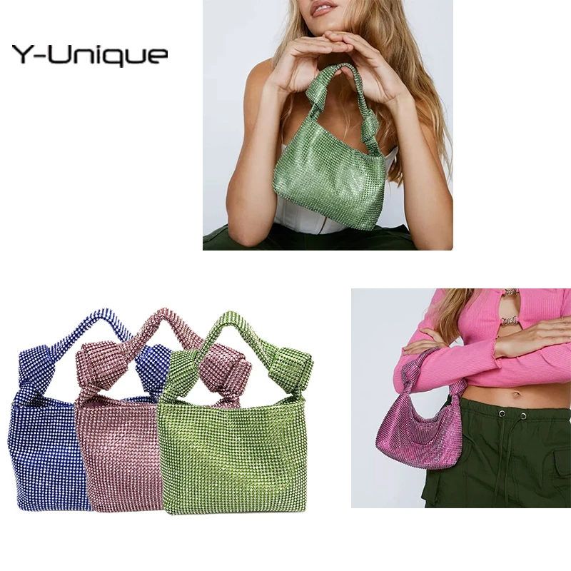 Luxury Shining Diamonds Women Handbags Knot Handle Clutch Rhinestone Ladies Female Evening Party Wedding Purses Shoulder Bag
Luxury Shining Diamonds Women Handbags Knot Handle Clutch Rhinestone Ladies Female Evening Party Wedding Purses Shoulder Bag