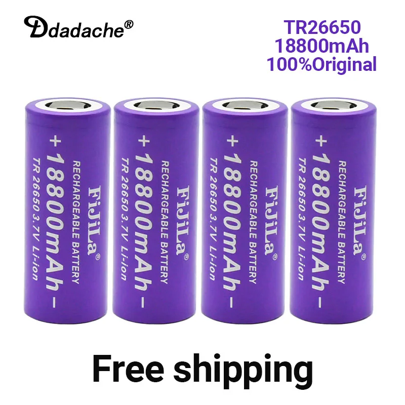 100% New 3.7V 26650 Battery 18800mAh Li-ion Rechargeable Battery for LED Flashlight Torch Li-ion Battery Accumulator Battery
100% New 3.7V 26650 Battery 18800mAh Li-ion Rechargeable Battery for LED Flashlight Torch Li-ion Battery Accumulator Battery