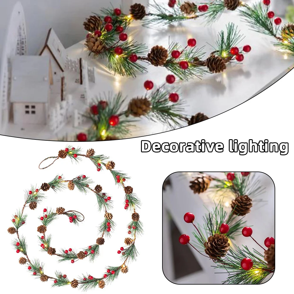 Рождественская гирлянда, зимний декоративный светильник с красными ягодами, декоративный светодиодный венок, гисветильник лянда для праздничных каминов
Рождественская гирлянда, зимний декоративный светильник с красными ягодами, декоративный светодиодный венок, гисветильник лянда для праздничных каминов