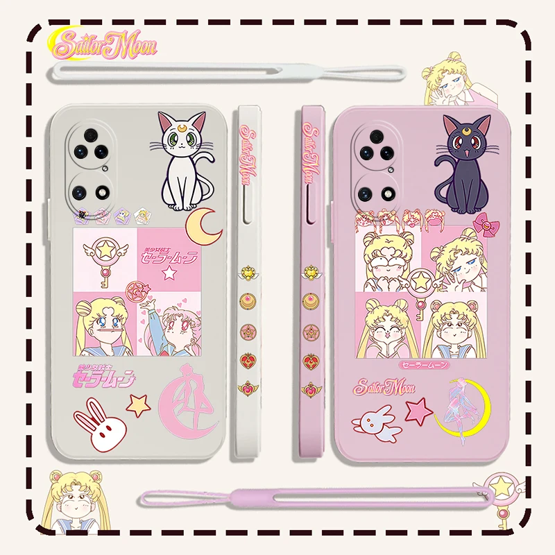 

Kawaii Girls Cute Cats Phone Case For Huawei P40 P30 P20 Pro Lite Nova 10 10SE 9 9SE 8 8i Mate 40 30 20 Pro Lite 5G P Smart 2021