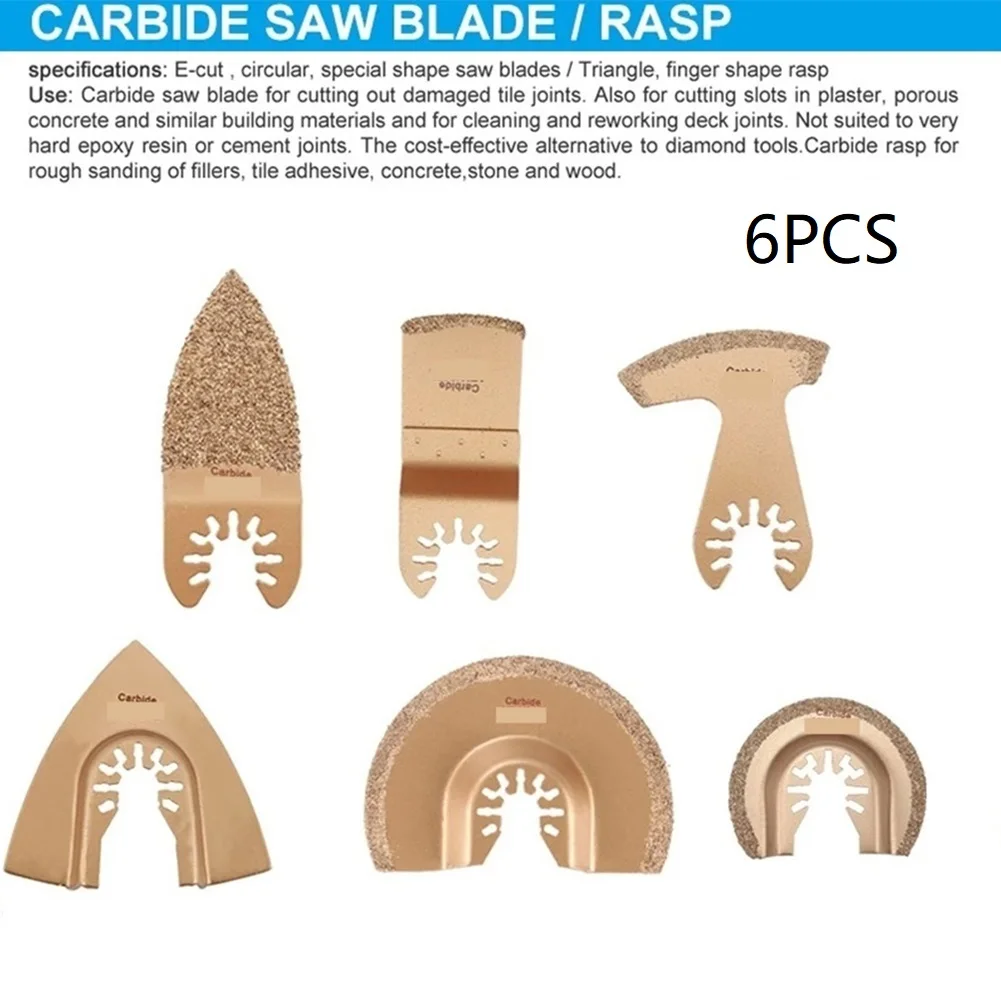 6Pcs Carbide Triangle Rasp Oscillating Saw Blades Carbide For Rough Sanding Fillers Cement Ceramics Cutting Accessories
6Pcs Carbide Triangle Rasp Oscillating Saw Blades Carbide For Rough Sanding Fillers Cement Ceramics Cutting Accessories