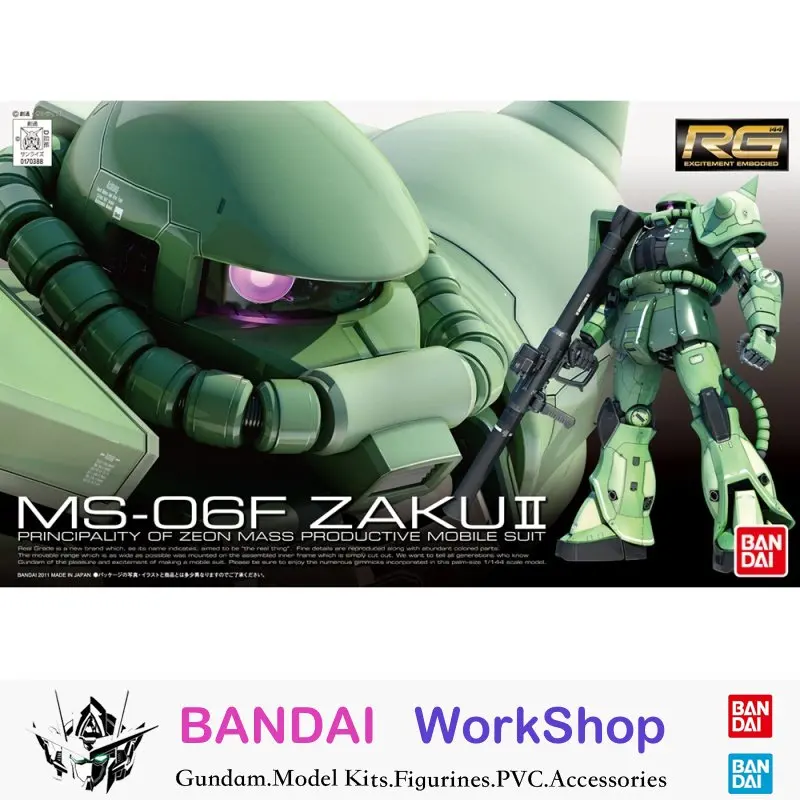 

Bandai Оригинальная фигурка Gundam 1/144 RG 04 MS-06F Zaku II Сборная модель комплект