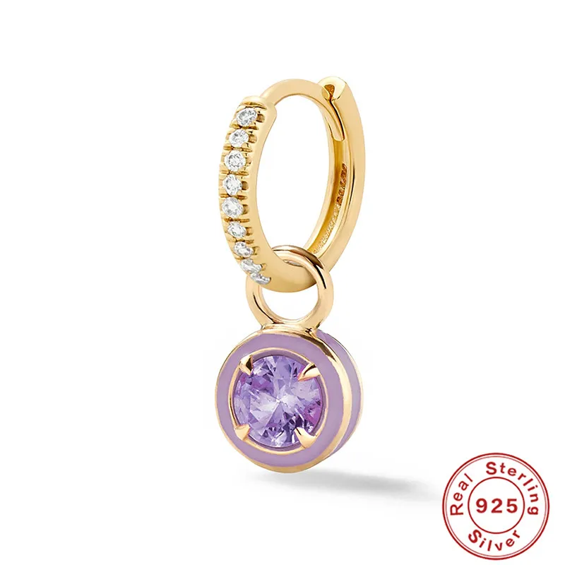 AIDE New 925 Silver Hoop Earrings For Women Girl Piercing Round Colorful Enamel and Zirconia Earring Jewelry Gift Broncos Aretes
AIDE New 925 Silver Hoop Earrings For Women Girl Piercing Round Colorful Enamel and Zirconia Earring Jewelry Gift Broncos Aretes